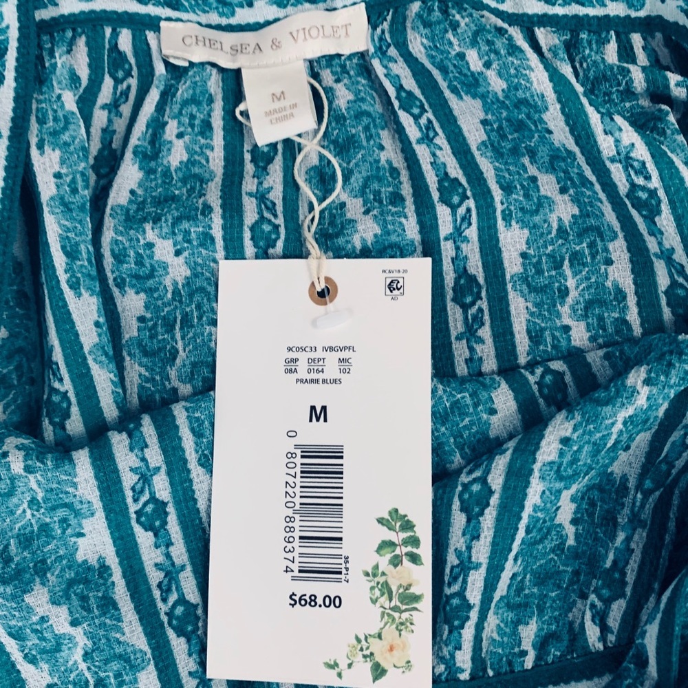 Chelsea & Violet Prairie Blues Tank Top M NWT - Picture 3 of 11